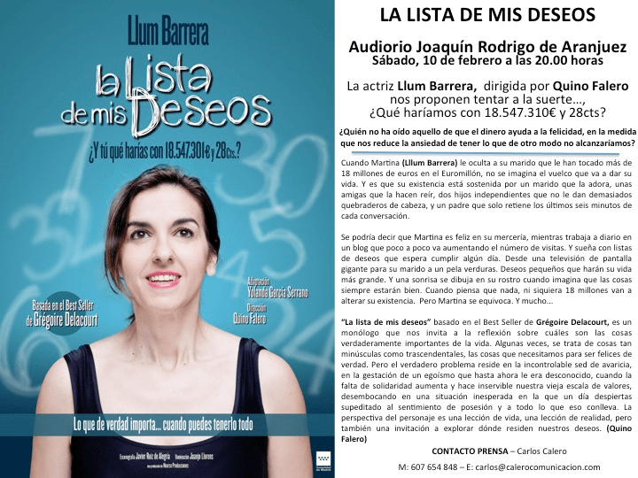 La lista de mis deseos - Calero Comunicación